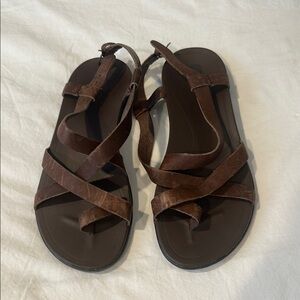 Olu Kai Brown Strappy Sandals
